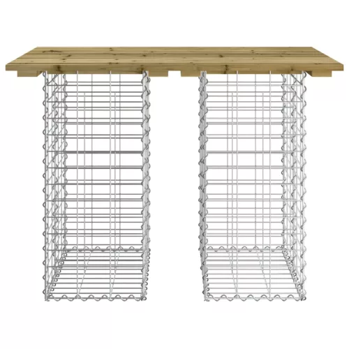  impregnált fenyőfa gabion kerti pad 100 x 70 x 72 cm