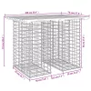  impregnált fenyőfa gabion kerti pad 100 x 70 x 72 cm