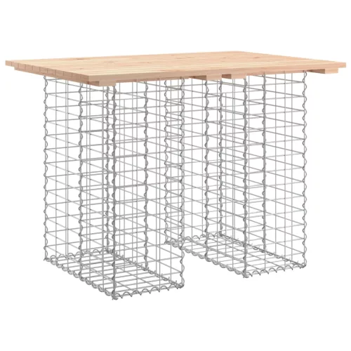  tömör fenyőfa gabion kerti pad 100x70x72 cm