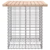  tömör fenyőfa gabion kerti pad 100x70x72 cm