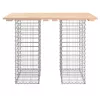  tömör fenyőfa gabion kerti pad 100x70x72 cm