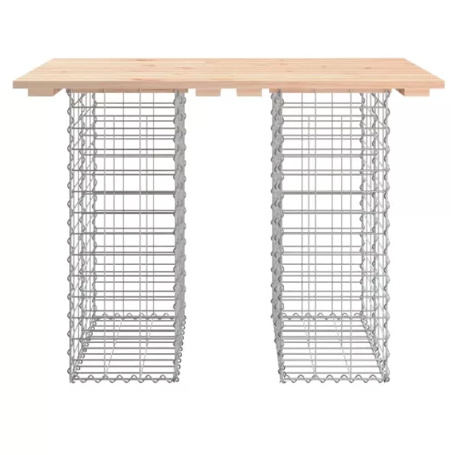  tömör fenyőfa gabion kerti pad 100x70x72 cm