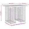  tömör duglászfenyő gabion kerti pad 100x70x72 cm