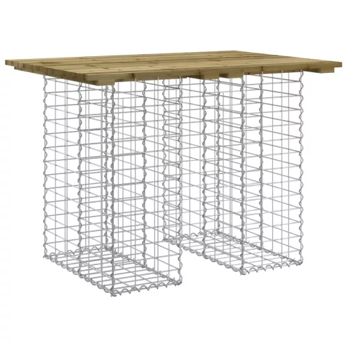  impregnált fenyőfa gabion kerti pad 100 x 70 x 72 cm