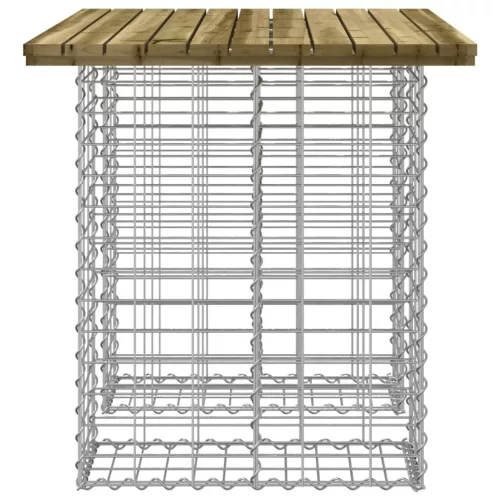  impregnált fenyőfa gabion kerti pad 100 x 70 x 72 cm