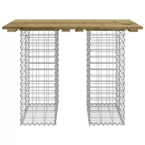  impregnált fenyőfa gabion kerti pad 100 x 70 x 72 cm