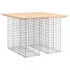  tömör fenyőfa gabion kerti pad 100x102x72 cm
