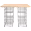  tömör fenyőfa gabion kerti pad 100x102x72 cm