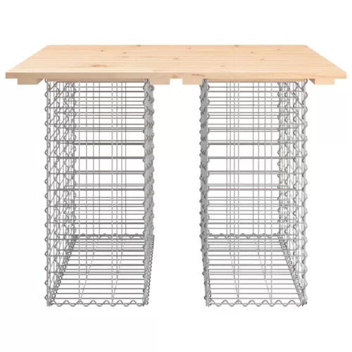  tömör fenyőfa gabion kerti pad 100x102x72 cm