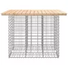  tömör fenyőfa gabion kerti pad 100x102x72 cm