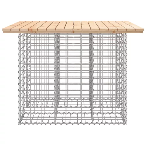  tömör fenyőfa gabion kerti pad 100x102x72 cm