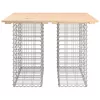  tömör fenyőfa gabion kerti pad 100x102x72 cm