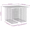  tömör duglászfenyő gabion kerti pad 100x102x72 cm