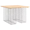  tömör fenyőfa gabion kerti pad 100x102x72 cm