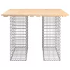 tömör fenyőfa gabion kerti pad 100x102x72 cm