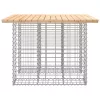  tömör fenyőfa gabion kerti pad 100x102x72 cm