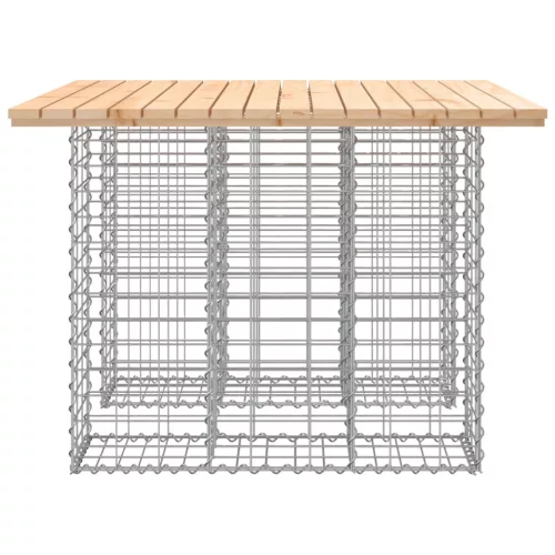  tömör fenyőfa gabion kerti pad 100x102x72 cm