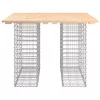  tömör fenyőfa gabion kerti pad 100x102x72 cm