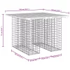  tömör duglászfenyő gabion kerti pad 100x102x72 cm