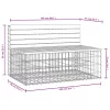  tömör fenyőfa gabion kerti pad 103x70x65 cm