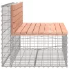  tömör duglászfenyő gabion kerti pad 103x70x65 cm