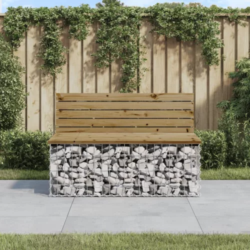  impregnált fenyőfa gabion kerti pad 103 x 70 x 65 cm