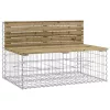  impregnált fenyőfa gabion kerti pad 103 x 70 x 65 cm