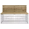  impregnált fenyőfa gabion kerti pad 103 x 70 x 65 cm