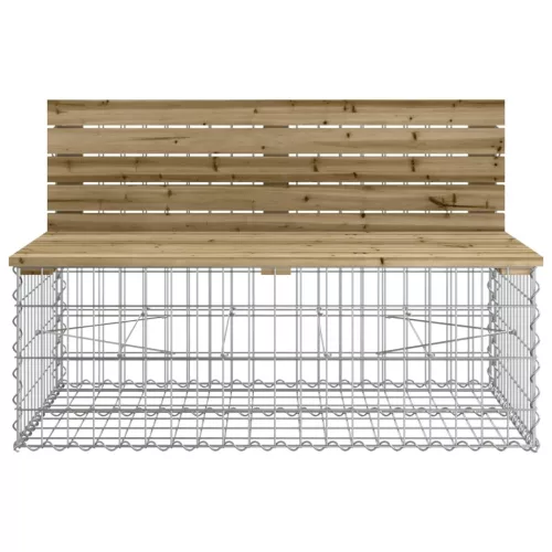  impregnált fenyőfa gabion kerti pad 103 x 70 x 65 cm