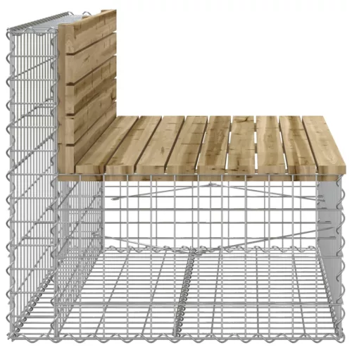  impregnált fenyőfa gabion kerti pad 103 x 70 x 65 cm