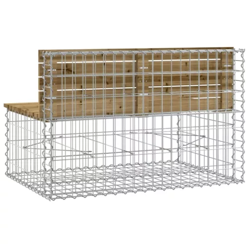  impregnált fenyőfa gabion kerti pad 103 x 70 x 65 cm