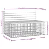  impregnált fenyőfa gabion kerti pad 103 x 70 x 65 cm