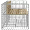  tömör impregnált fenyőfa gabion kerti pad 143x71x65,5 cm