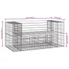  tömör impregnált fenyőfa gabion kerti pad 143x71x65,5 cm