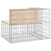  tömör fenyőfa gabion kerti pad 92x71x65,5 cm
