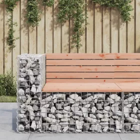  tömör duglászfenyő gabion kerti pad 92 x 71 x 65,5 cm