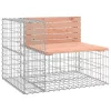  tömör duglászfenyő gabion kerti pad 92 x 71 x 65,5 cm