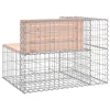  tömör duglászfenyő gabion kerti pad 92 x 71 x 65,5 cm