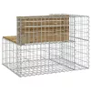  tömör impergnált fenyőfa gabion kerti pad 92x71x65,5 cm