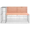  tömör duglászfenyő gabion kerti pad 122 x 71 x 65,5 cm