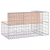  tömör duglászfenyő gabion kerti pad 122 x 71 x 65,5 cm