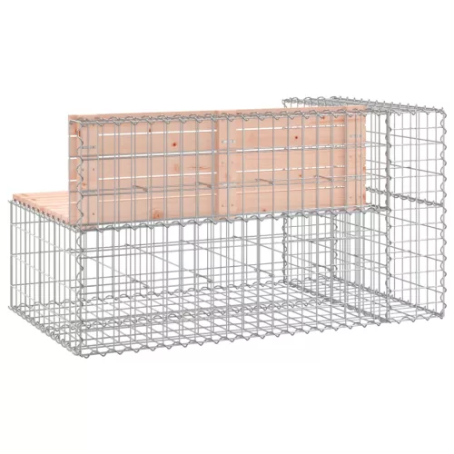  tömör duglászfenyő gabion kerti pad 122 x 71 x 65,5 cm