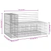 tömör duglászfenyő gabion kerti pad 122 x 71 x 65,5 cm