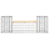  tömör fenyőfa gabion kerti pad 183x41x60,5 cm