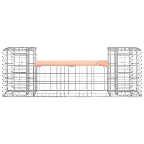  tömör duglászfenyő gabion kerti pad 183x41x60,5 cm