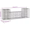  tömör duglászfenyő gabion kerti pad 183x41x60,5 cm