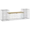  tömör impregnált fenyőfa gabion kerti pad 183x41x60,5 cm