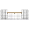  tömör impregnált fenyőfa gabion kerti pad 183x41x60,5 cm