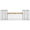  tömör impregnált fenyőfa gabion kerti pad 183x41x60,5 cm