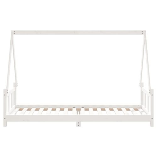  fehér tömör fenyőfa gyerekágykeret 90 x 200 cm